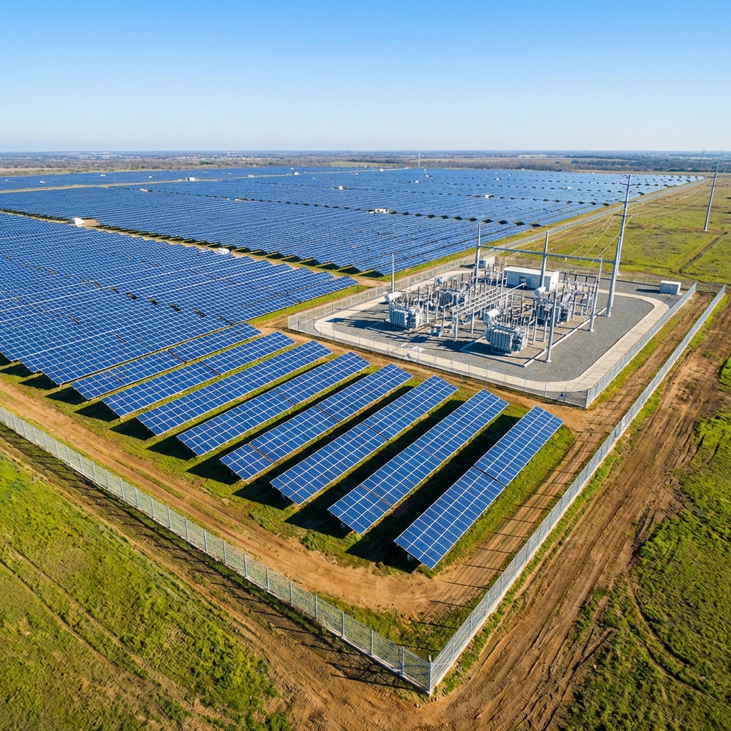 Utility-scale standalone solar plant